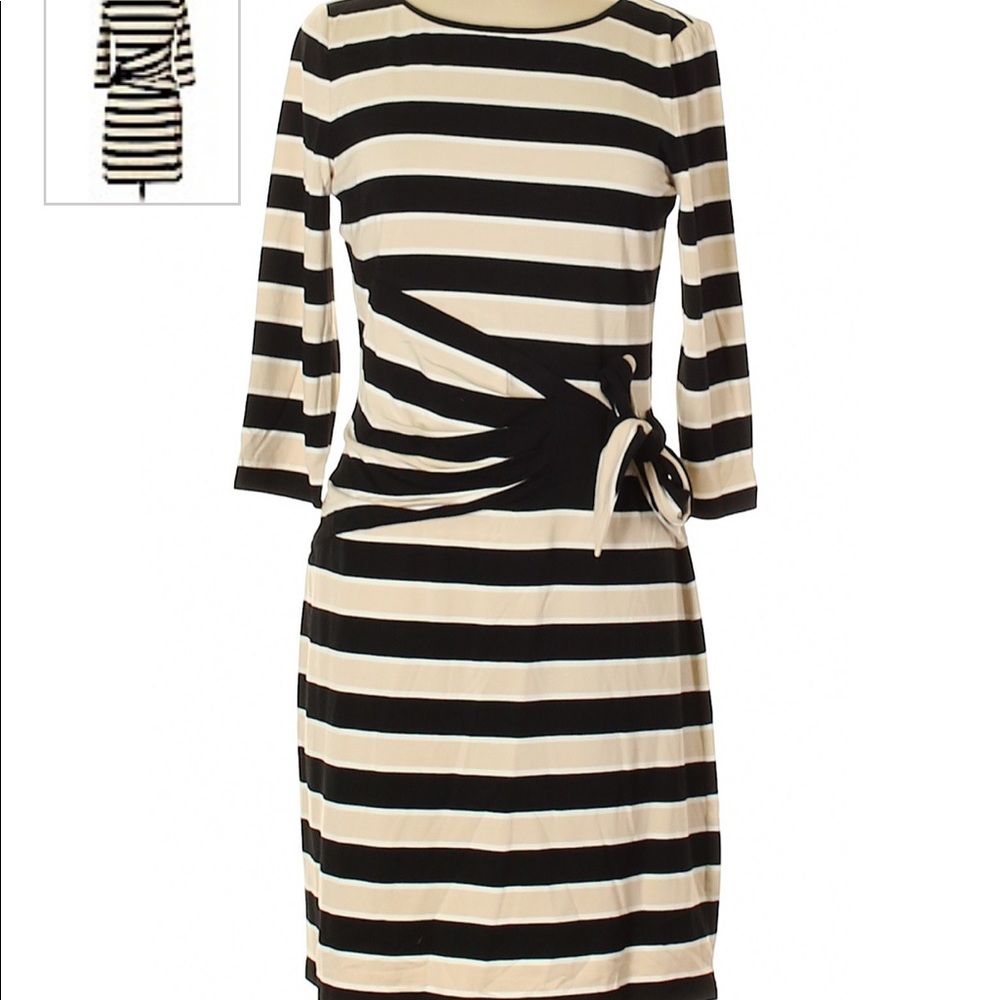 White House Black Market Asymmetrical Striped Dress
